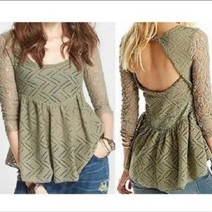 Gracie Lace Free People Peplum Top